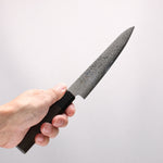 Higuchi VG10 Damascus Migaki Finished Petty-Utility  150mm Rosewood (Ferrule: Black Pakka Wood) Handle 