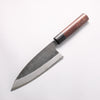 Nao Yamamoto White Steel No.2 Kurouchi Double-sided Deba  165mm Rosewood (Ferrule: Black Pakka Wood) Handle 