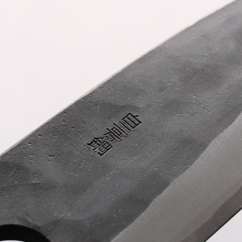 Nao Yamamoto White Steel No.2 Kurouchi Double-sided Deba  165mm Rosewood (Ferrule: Black Pakka Wood) Handle 