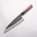 Nao Yamamoto White Steel No.2 Kurouchi Double-sided Deba  210mm Rosewood (Ferrule: Black Pakka Wood) Handle 