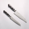 Seisuke VG10 Damascus Japanese Santoku & Petty Black Pakka wood Handle 170mm & 140mm - Japannywholesale
