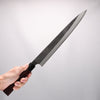 Nao Yamamoto White Steel No.1 Kurouchi Sujihiki 330mm Rosewood (Ferrule: Black Pakka Wood) Handle - Japannywholesale
