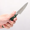 Sakai Takayuki VG10 17 Layer Damascus Petty-Utility 80mm Green Pakka wood Handle - Japannywholesale
