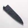 Seisuke VG10 Hammered Damascus Migaki Finished Petty-Utility 135mm Navy blue Pakka wood Handle with Sheath - Japannywholesale
