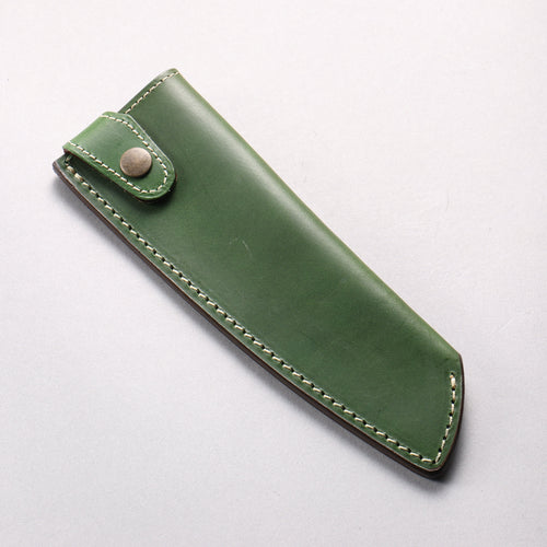 Buttero Green Sheath for 165mm Santoku Leather Sheath - Japannywholesale
