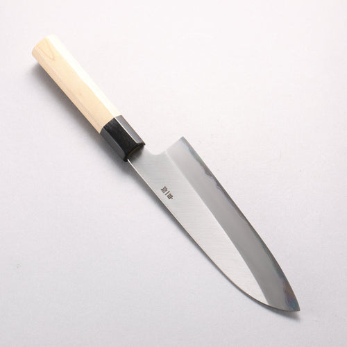 Sakai Kikumori White Steel No.1 Santoku 180mm Magnolia (Ferrule: Water Buffalo Horn) Handle