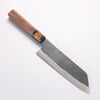 Shigeki Tanaka TEKKA Blue Steel No.2 Kurouchi Hammered(square) Nakiri 180mm Walnut Handle