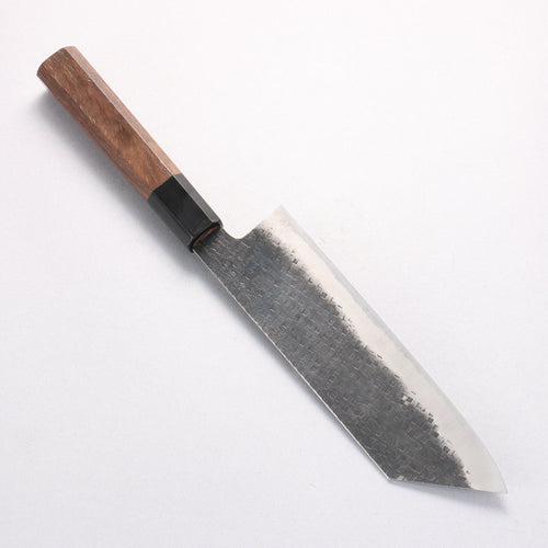 Shigeki Tanaka TEKKA Blue Steel No.2 Kurouchi Hammered(square) Nakiri 180mm Walnut Handle
