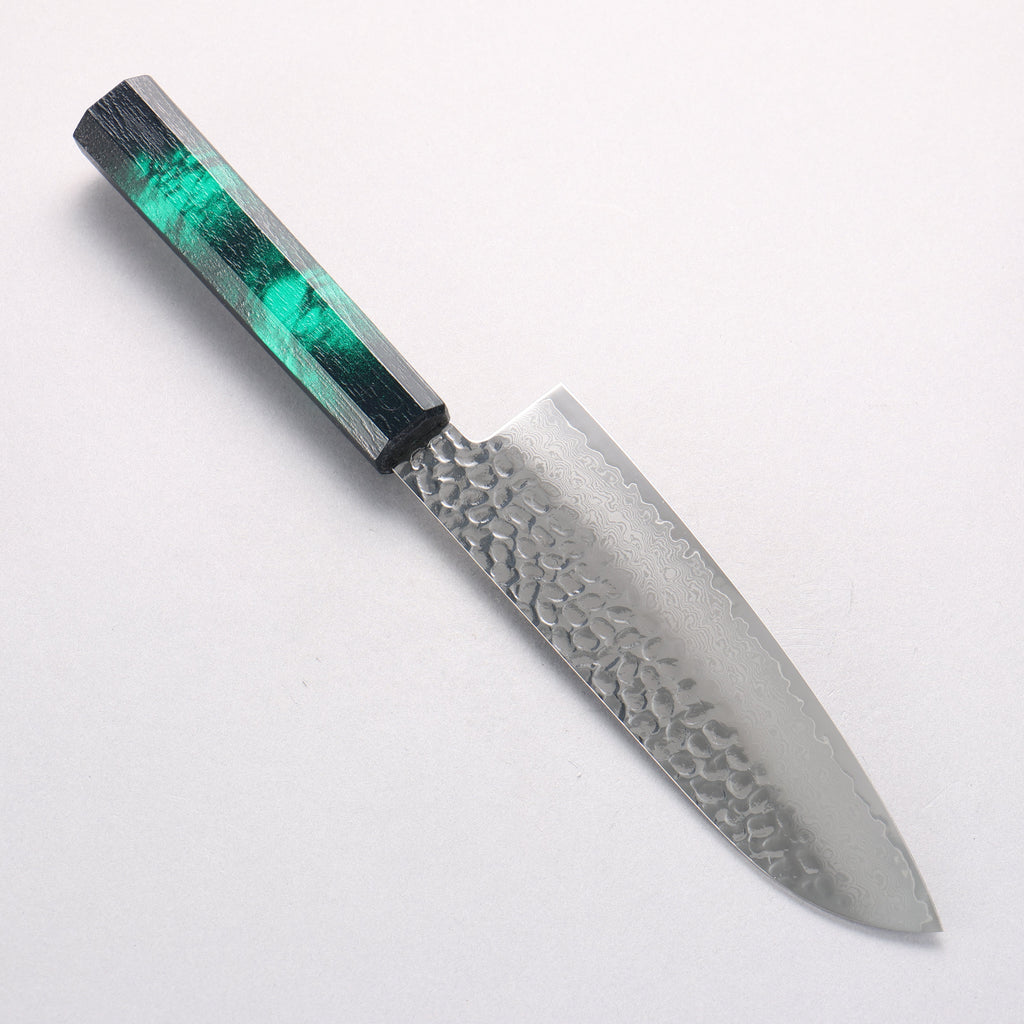 Sakai Takayuki Nanairo VG10 33 Layer Santoku 180mm ABS resin(Green tortoiseshell) Handle - Japannywholesale