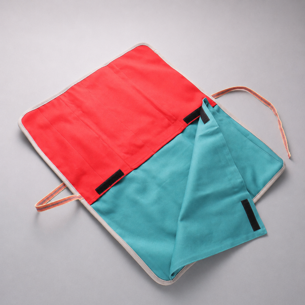 Seisuke Knife roll with 5 pockets Cloth Denim 430mm x 510mm - Japannywholesale