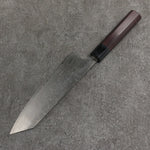 Nao Yamamoto SG2 Damascus Migaki Finished Bunka  180mm Rosewood (Ferrule: Black Pakka Wood) Handle - Japannywholesale