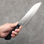 Seisuke VG1 Migaki Polish Finish Santoku  165mm Black Pakka wood Handle - Japannywholesale