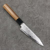 Seisuke VG10 Damascus Kiritsuke Petty-Utility  120mm Teak (ferrule: Black Plastic) Handle - Japannywholesale