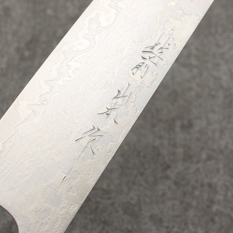 Nao Yamamoto SG2 Damascus Migaki Finished Gyuto  210mm Rosewood (Ferrule: Black Pakka Wood) Handle - Japannywholesale