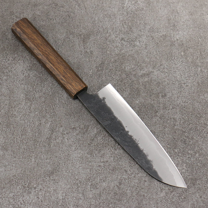 Oul Blue Super Black Nashiji Santoku  165mm Oak Handle - Japannywholesale