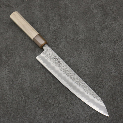 Seisuke Kumo White Steel No.1 Hammered Gyuto  240mm Magnolia Handle - Japannywholesale