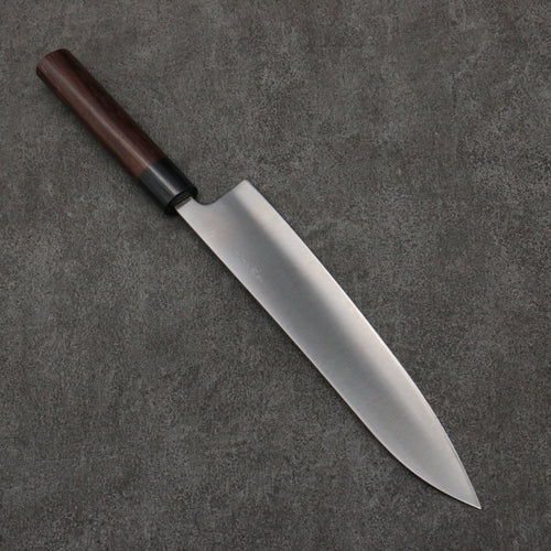 Seisuke Blue Super Gyuto  240mm Rosewood (Ferrule: Black Pakka Wood) Handle - Japannywholesale