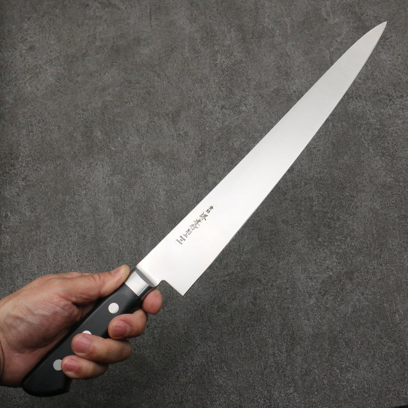 Sakai Takayuki [Left Handed] Japanese Steel Sujihiki  300mm Black Pakka wood Handle - Japannywholesale