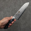 Seisuke Aonashi AUS10 3 Layer Nashiji Santoku Japanese Knife 170mm Navy blue Pakka wood Handle - Japannywholesale