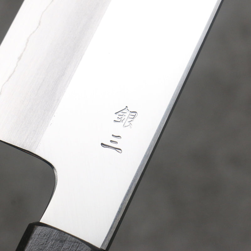 Kagekiyo Silver Steel No.3 Santoku  180mm Black Lacquered (Magnolia) Handle - Japannywholesale