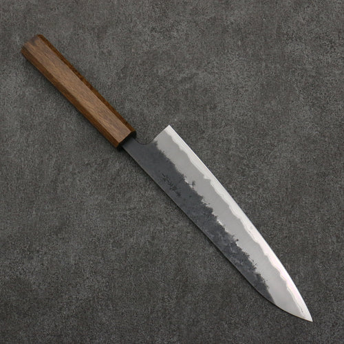 Oul Blue Super Black Nashiji Gyuto  210mm Oak Handle - Japannywholesale