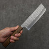 Oul White Steel No.1 Hammered Nakiri  165mm Oak Handle - Japannywholesale