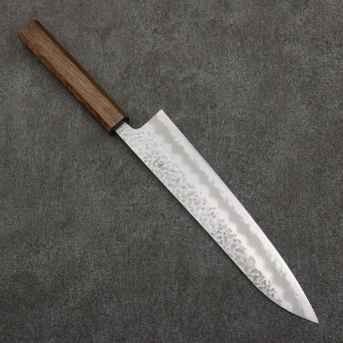 Oul White Steel No.1 Hammered Gyuto  240mm Oak Handle - Japannywholesale