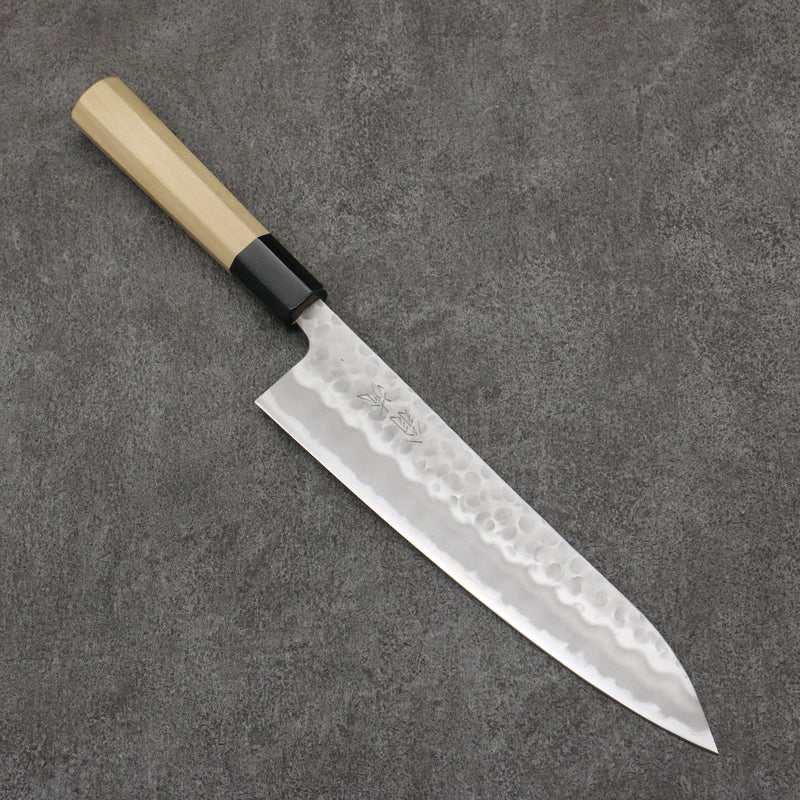 Oul White Steel No.2 Hammered Gyuto  210mm Magnolia Handle - Japannywholesale