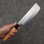 Oul White Steel No.1 Nakiri  165mm Keyaki (Japanese Elm) Handle - Japannywholesale