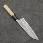 Oul White Steel No.2 Hammered Santoku  165mm Magnolia Handle - Japannywholesale