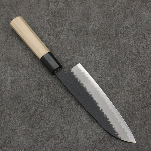 Oul Blue Super Hammered Black Finished Santoku  165mm Magnolia Handle - Japannywholesale