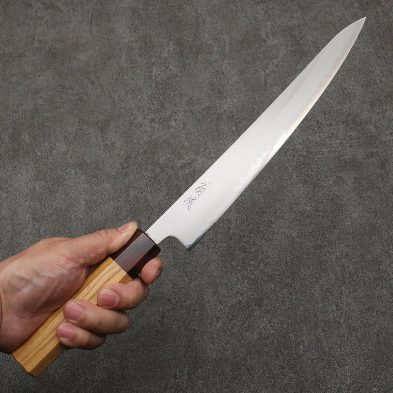 Oul White Steel No.1 Sujihiki  240mm Keyaki (Japanese Elm) Handle - Japannywholesale