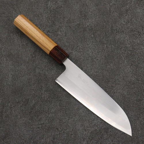 Oul White Steel No.1 Santoku  165mm Keyaki (Japanese Elm) Handle - Japannywholesale