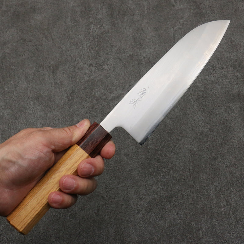 Oul White Steel No.1 Santoku  165mm Keyaki (Japanese Elm) Handle - Japannywholesale