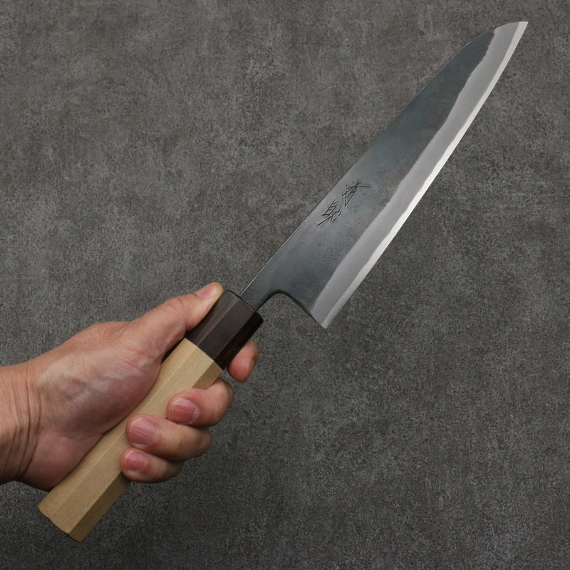 Seisuke Blue Super Black Finished Gyuto  210mm Magnolia (Ferrule: Ebony) Handle - Japannywholesale