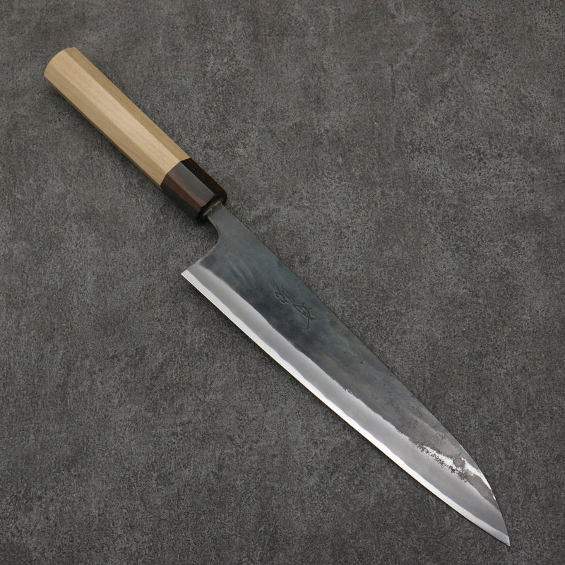 Seisuke Blue Super Black Finished Gyuto  240mm Magnolia (Ferrule: Ebony) Handle - Japannywholesale