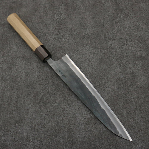 Seisuke Blue Super Black Finished Gyuto  240mm Magnolia (Ferrule: Ebony) Handle - Japannywholesale