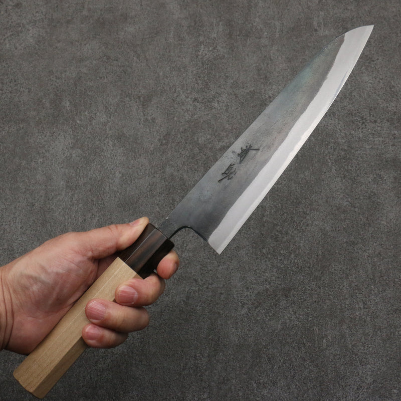 Seisuke Blue Steel No.1 Black Finished Gyuto  210mm Magnolia (Ferrule: Ebony) Handle - Japannywholesale