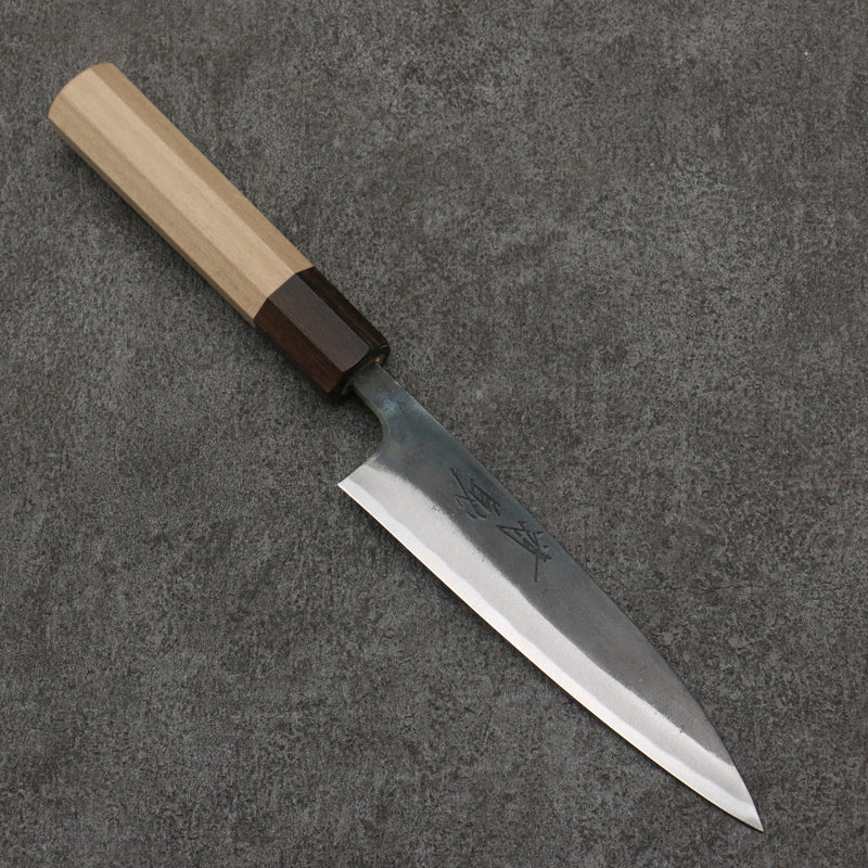 Seisuke Blue Steel No.1 Black Finished Petty-Utility  135mm Magnolia (Ferrule: Ebony) Handle - Japannywholesale