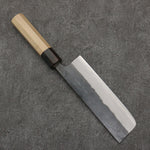 Seisuke Blue Steel No.2 Black Finished Nakiri  165mm Magnolia (Ferrule: Ebony) Handle - Japannywholesale