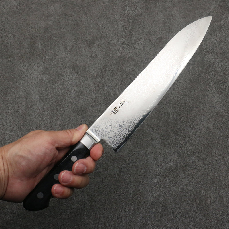 Seisuke VG10 33 Layer Damascus Gyuto  210mm Black Pakka wood Handle - Japannywholesale