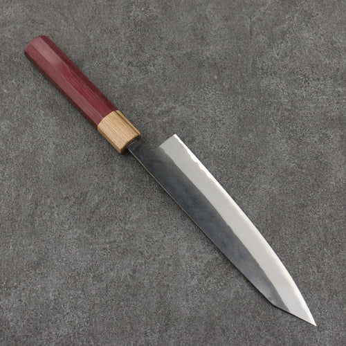 Seisuke Blue Steel No.2 Black Finished Kiritsuke Gyuto  210mm Purpleheart (Ferrule: Oak) Handle - Japannywholesale