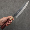 Seisuke Blue Steel No.2 Black Finished Kiritsuke Gyuto  210mm Purpleheart (Ferrule: Oak) Handle - Japannywholesale