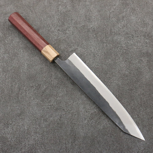 Seisuke Blue Steel No.2 Black Finished Kiritsuke Gyuto  240mm Purpleheart (Ferrule: Oak) Handle - Japannywholesale