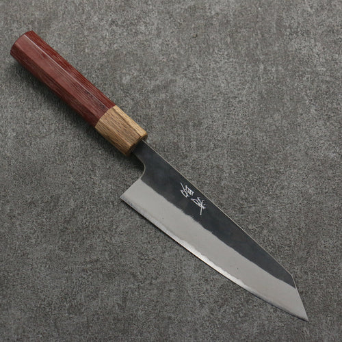 Seisuke Blue Steel No.2 Black Finished Small Bunka  150mm Purpleheart (Ferrule: Oak) Handle - Japannywholesale