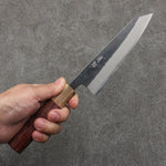 Seisuke Blue Steel No.2 Black Finished Small Bunka  150mm Purpleheart (Ferrule: Oak) Handle - Japannywholesale