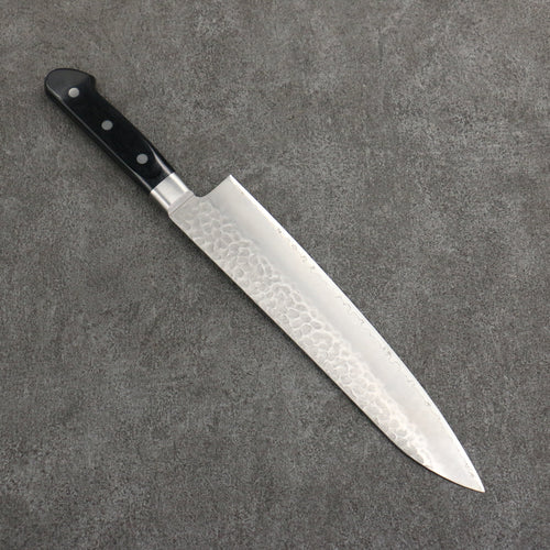 Seisuke AUS8 Hammered Gyuto  240mm Black Pakka wood Handle - Japannywholesale