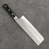 Seisuke AUS8 Hammered Nakiri  165mm Black Pakka wood Handle - Japannywholesale