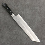 Seisuke AUS8 Hammered Kiritsuke Gyuto  210mm Black Pakka wood Handle - Japannywholesale