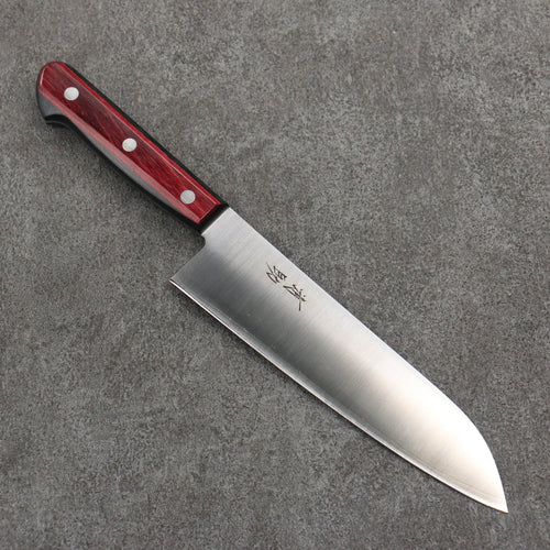 Seisuke SLD Migaki Polish Finish Santoku  180mm Red Pakka wood Handle - Japannywholesale